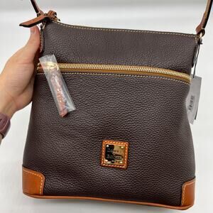 Dooney & Bourke Pebble Leather Crossbody Purse Brown T'moro